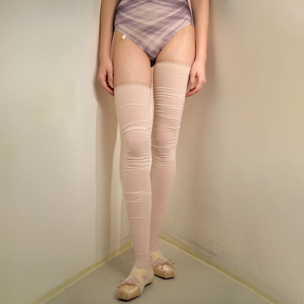 Women  Pearl Blush "ÉTOILE HOSIERY" Ballet Thigh High Stockings(251LE70NX/pearl blush)
