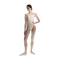 Women White "PORCELAIN SKIN" Long Sleeves Ballet Onesies(252LE26VC/edelweiss/burgundy)
