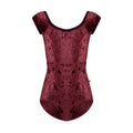 Girls Wine Red Velvet Ballet Onesies
