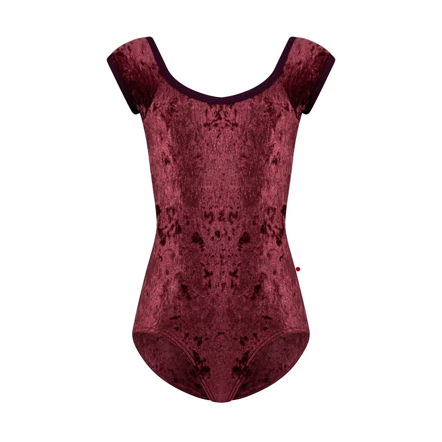 Girls Wine Red Velvet Ballet Onesies
