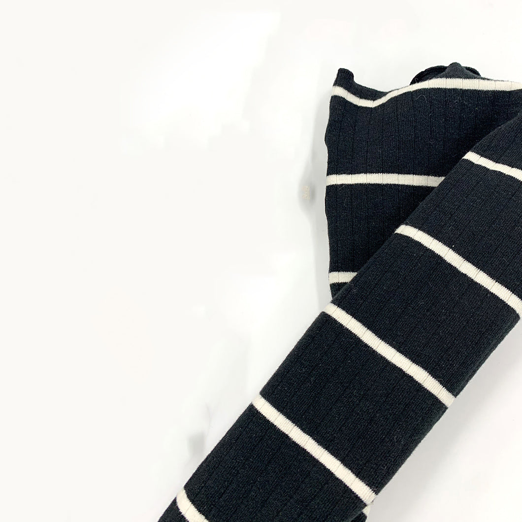 Girls Black Stripes Ballet Warm Up Socks