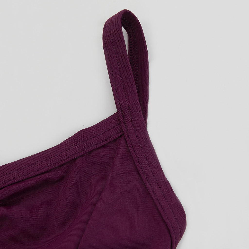 Girls Wine Red Ballet Onesies
