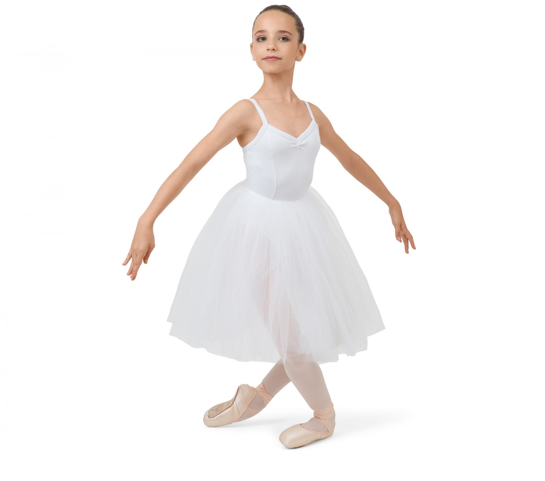 Girl White Rehearsal Tulle Skirt