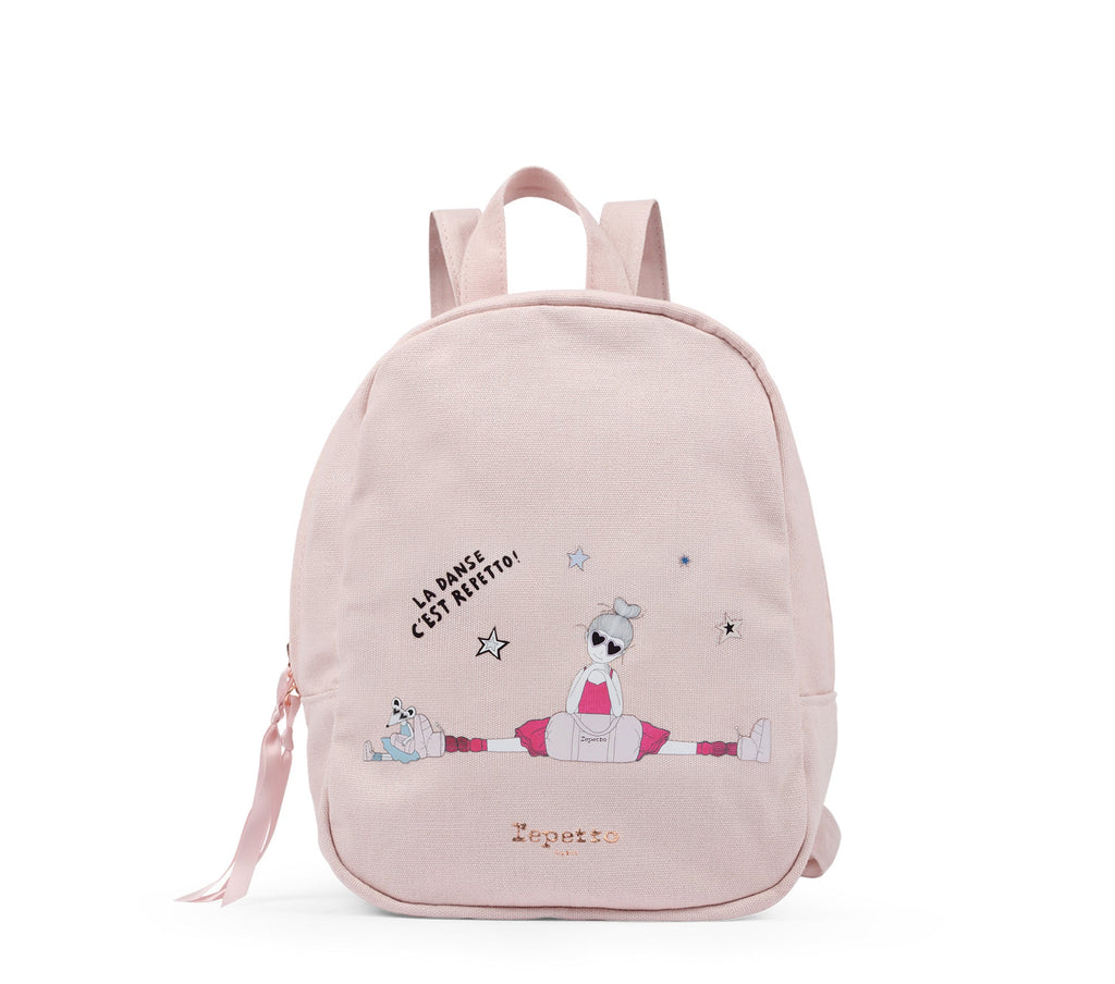 Girls Pink Painted Backpack