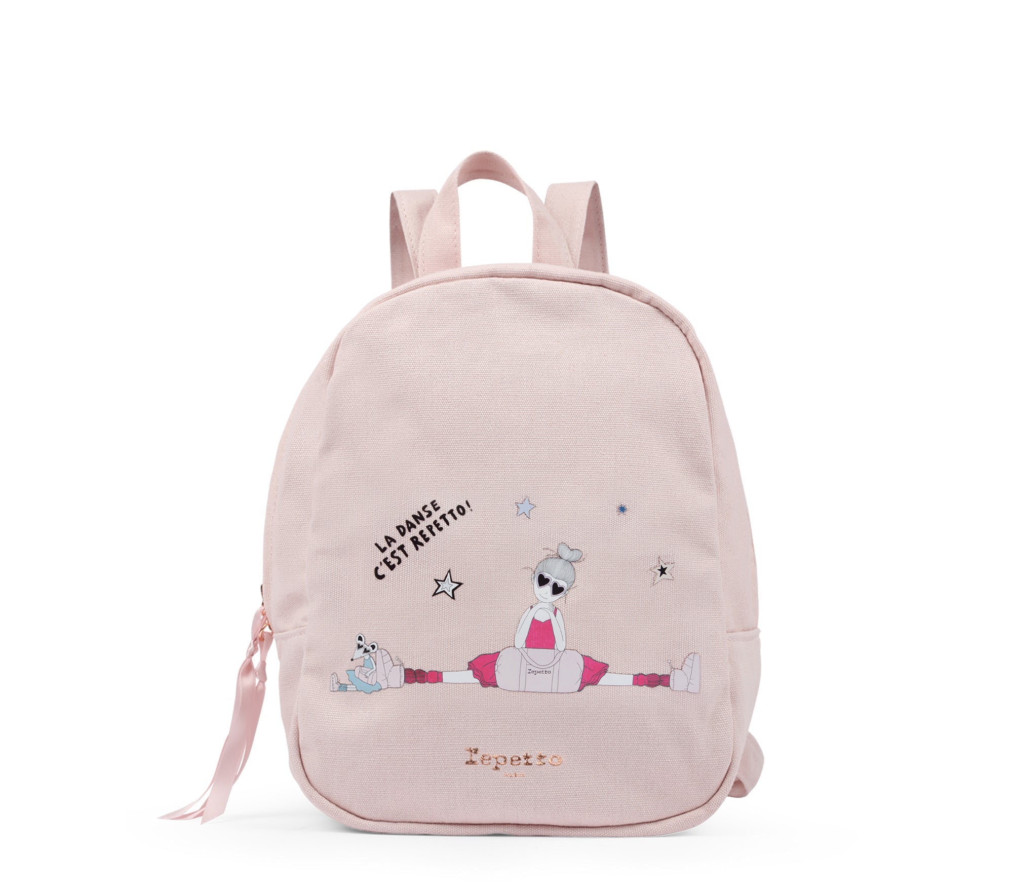 Girls Pink Painted Backpack