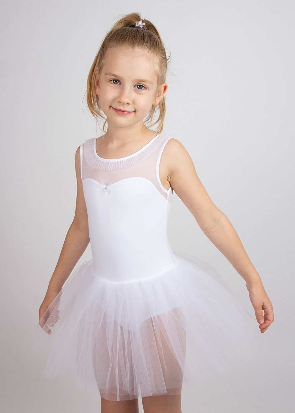 Girls White Ballet Onesies