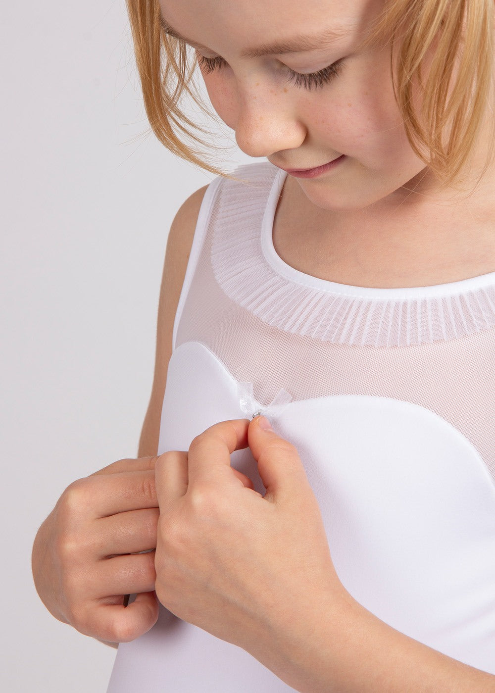 Girls White Ballet Onesies