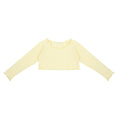 Girls Yellow Crop Ballet T-Shirt