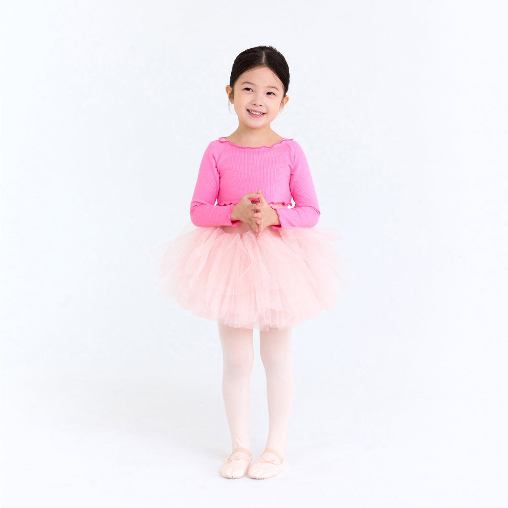 Girls Pink Crop Ballet T-Shirt