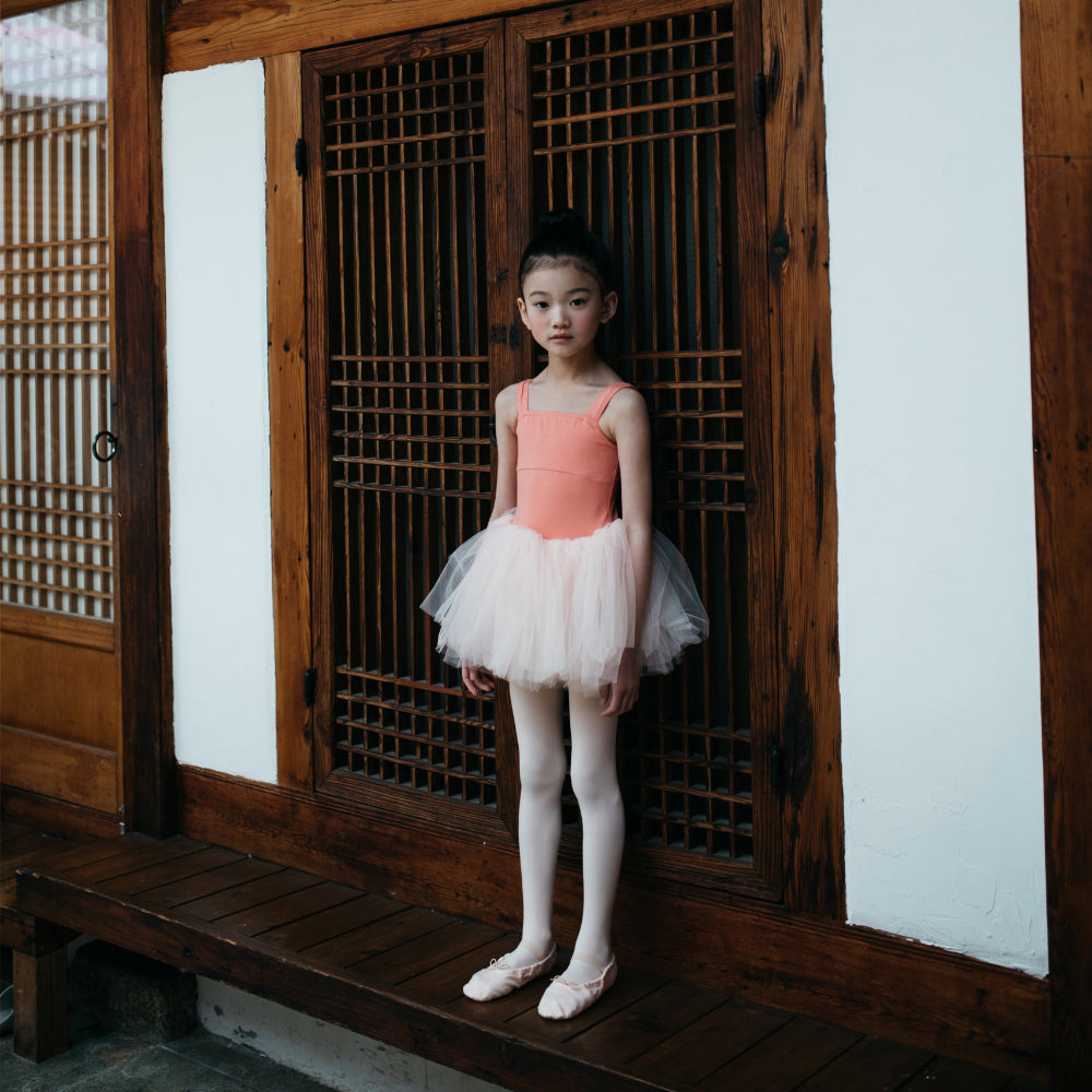 Girls Peach Ballet Onesies