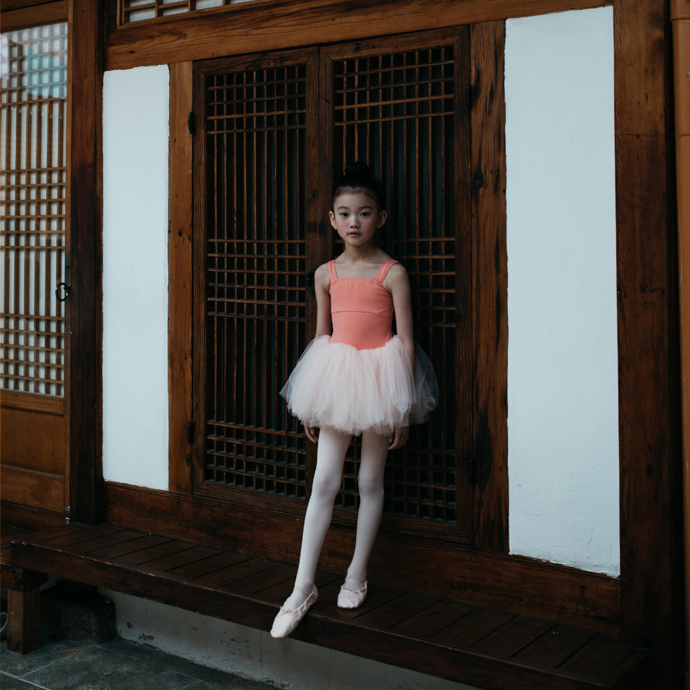 Girls Peach Ballet Onesies