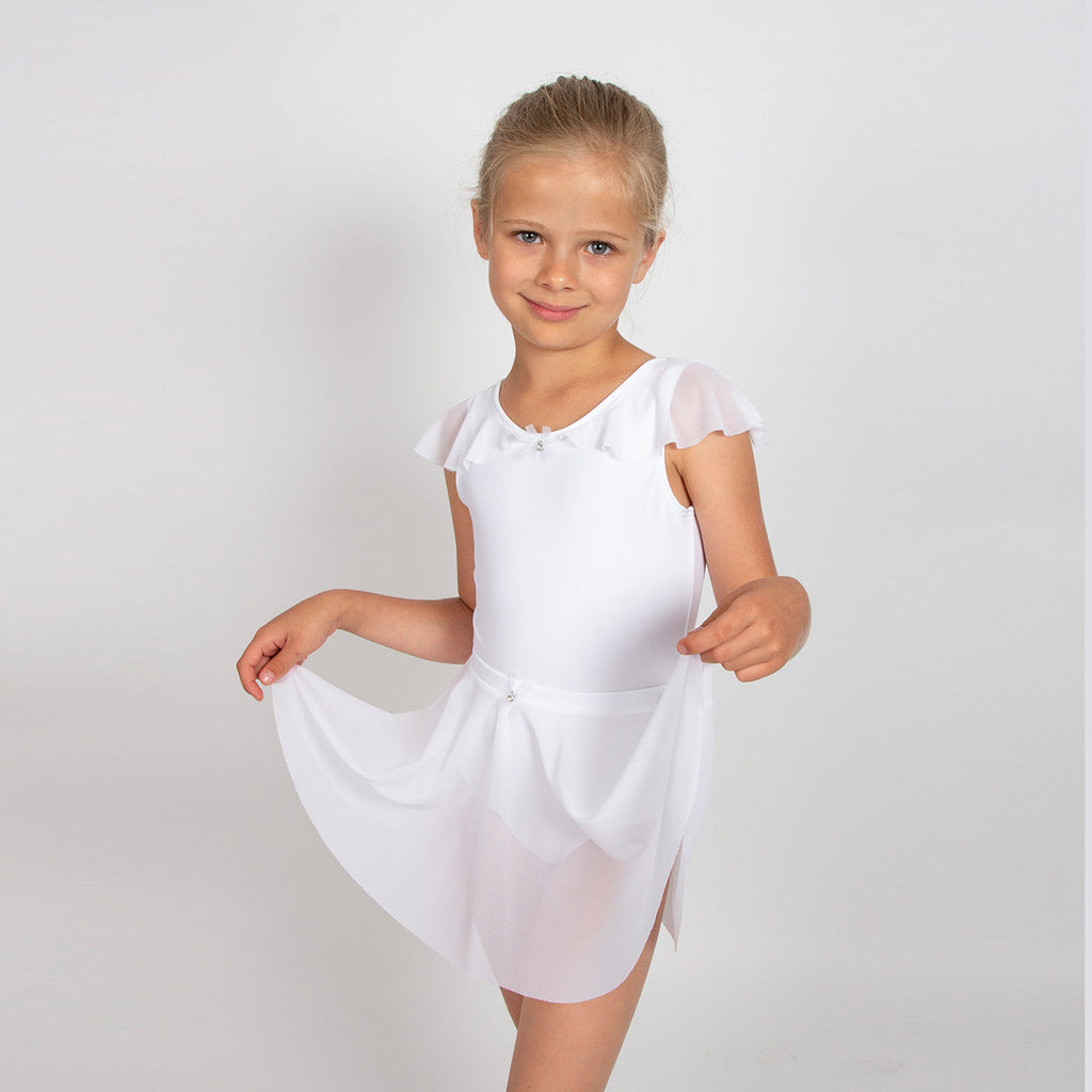 Girls White Ballet Onesies