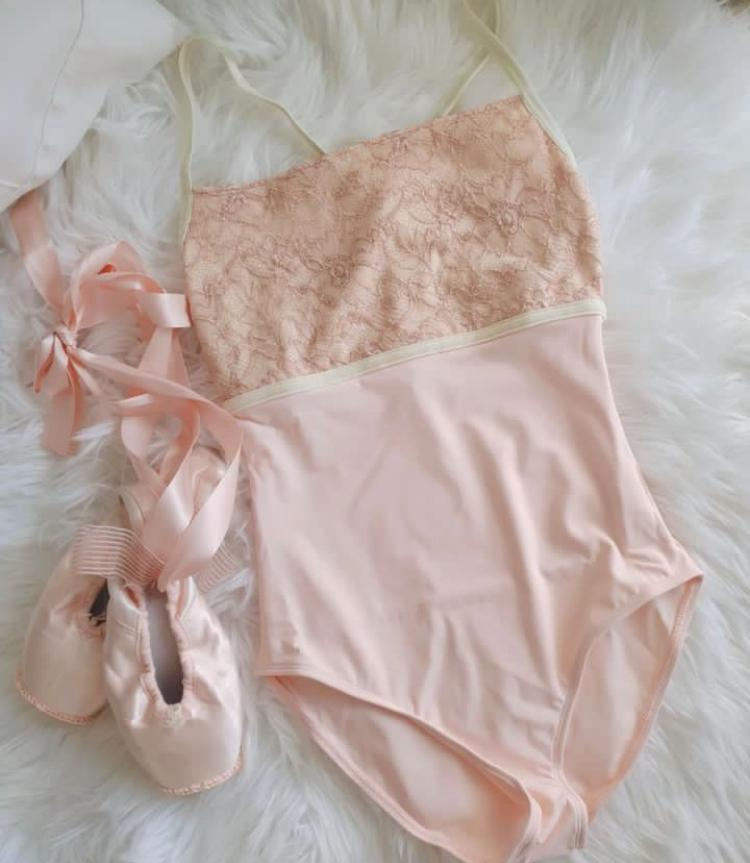 Girls Rose Embroidered Ballet Onesies