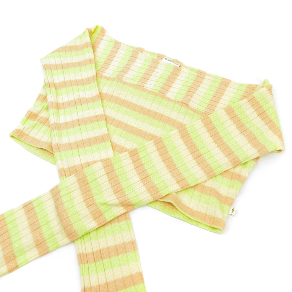 Girls Yellow Stripes Ballet Top