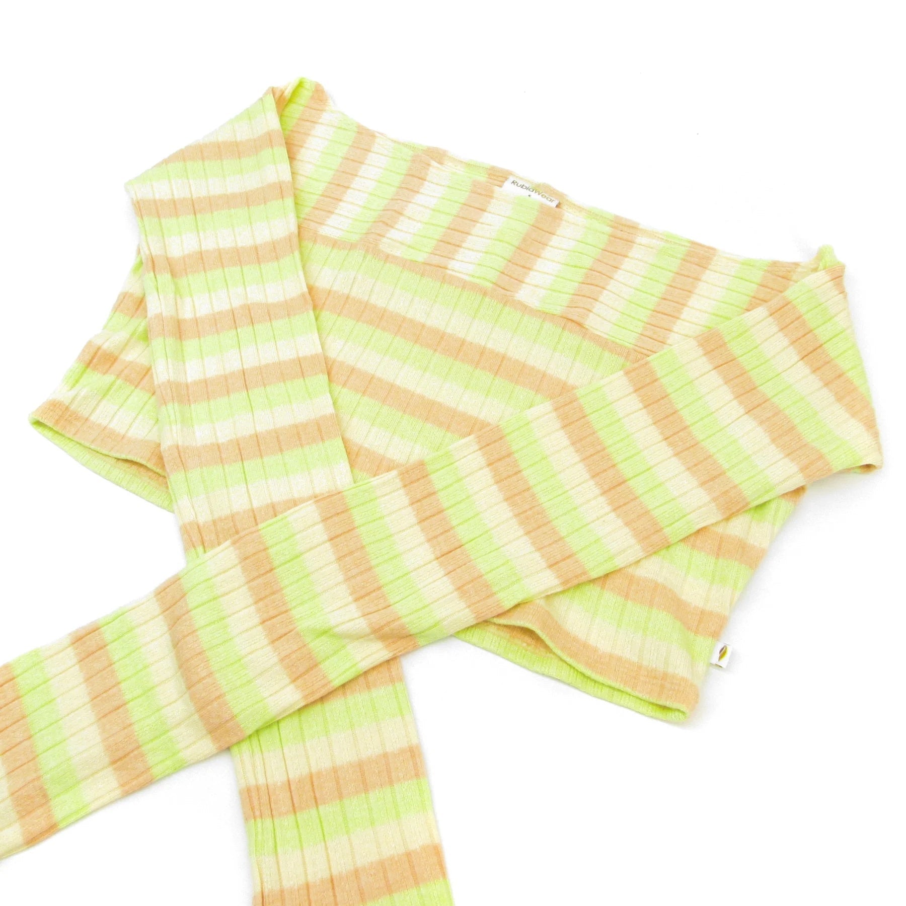 Girls Yellow Stripes Ballet Top