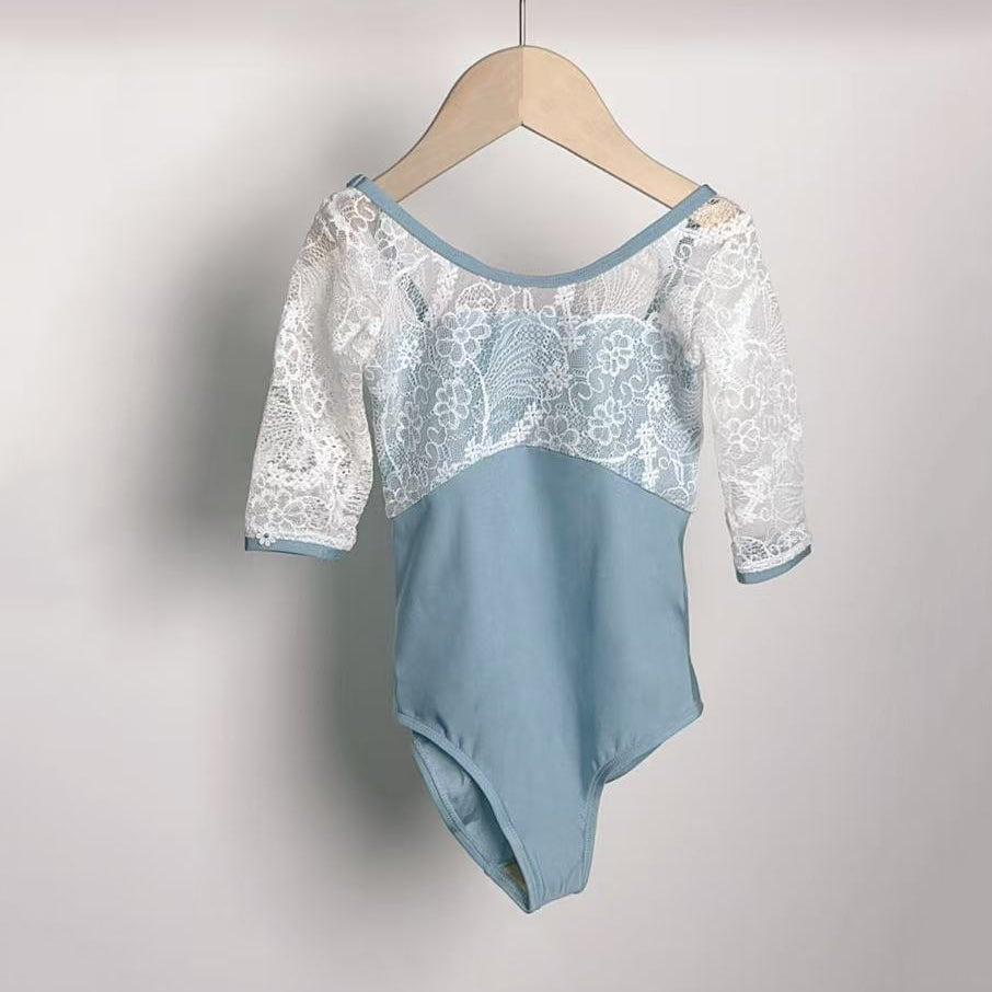 Girls Light Blue "SVETLANA" Ballet Onesies(KC17063-C38/L37+PD01)