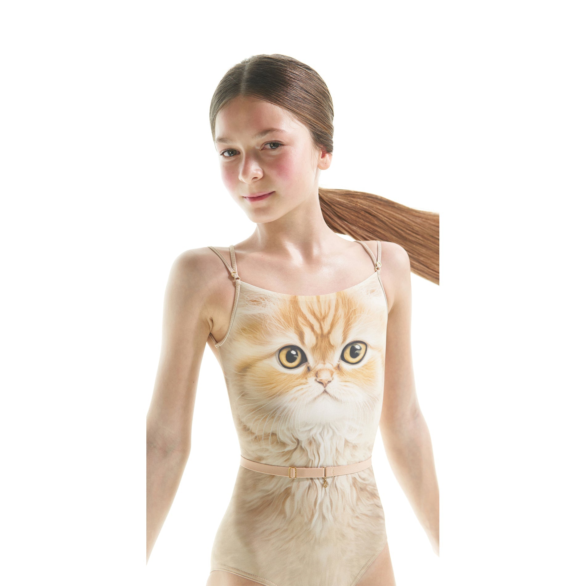Girls Honey Cat Ballet Onesies(J231LE33VL/hone)