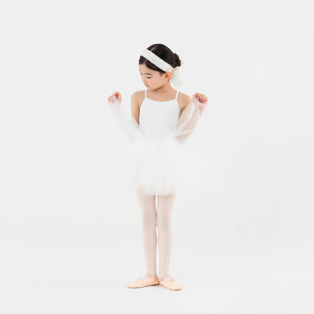 Girls White Ballet Skirt