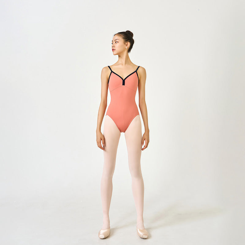 Tulip Velvet V-Line Leotard Rouge Coral