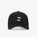 Women Black Embroidered Logo Cap