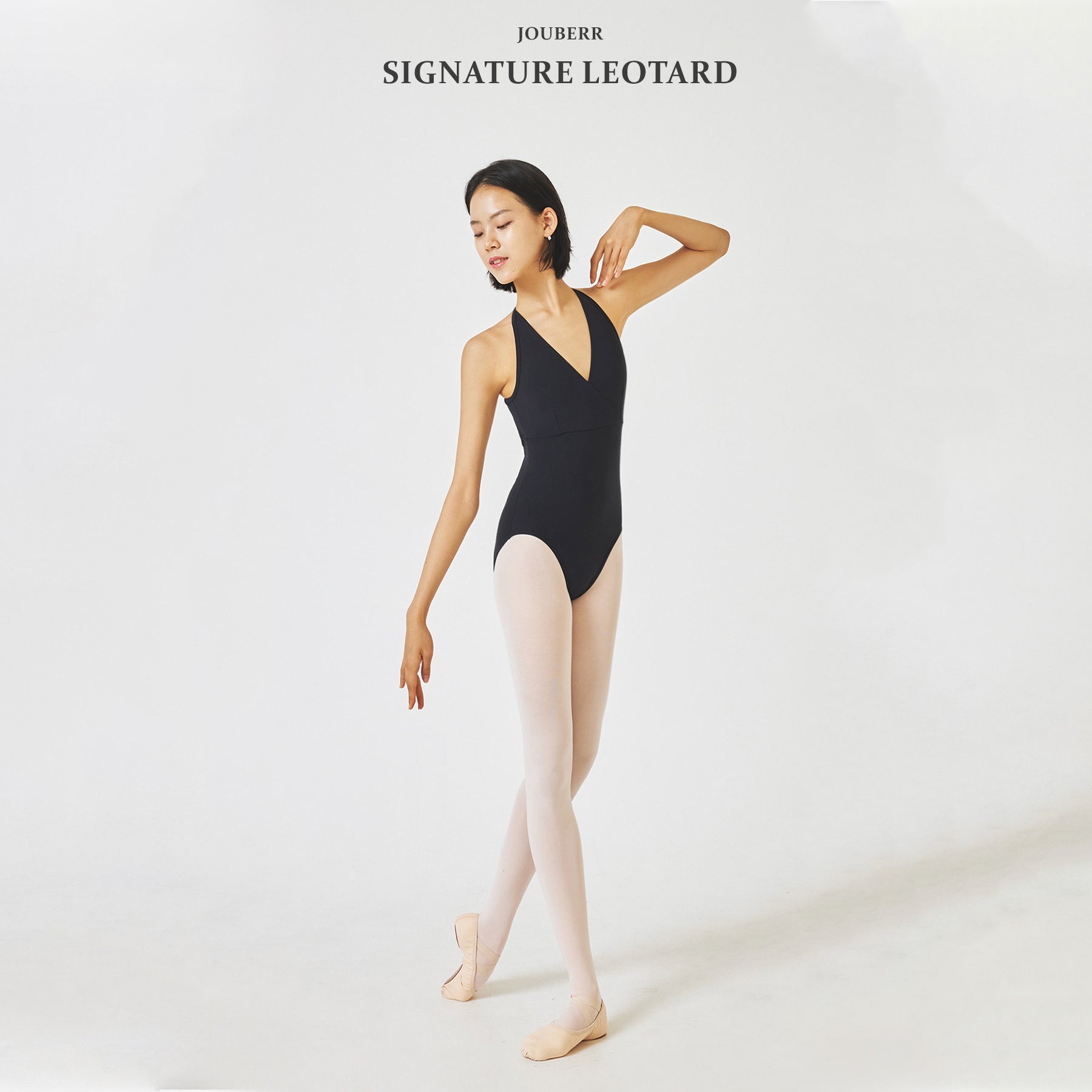 Angela Halterneck Black Premium Tactel Leotard/Black