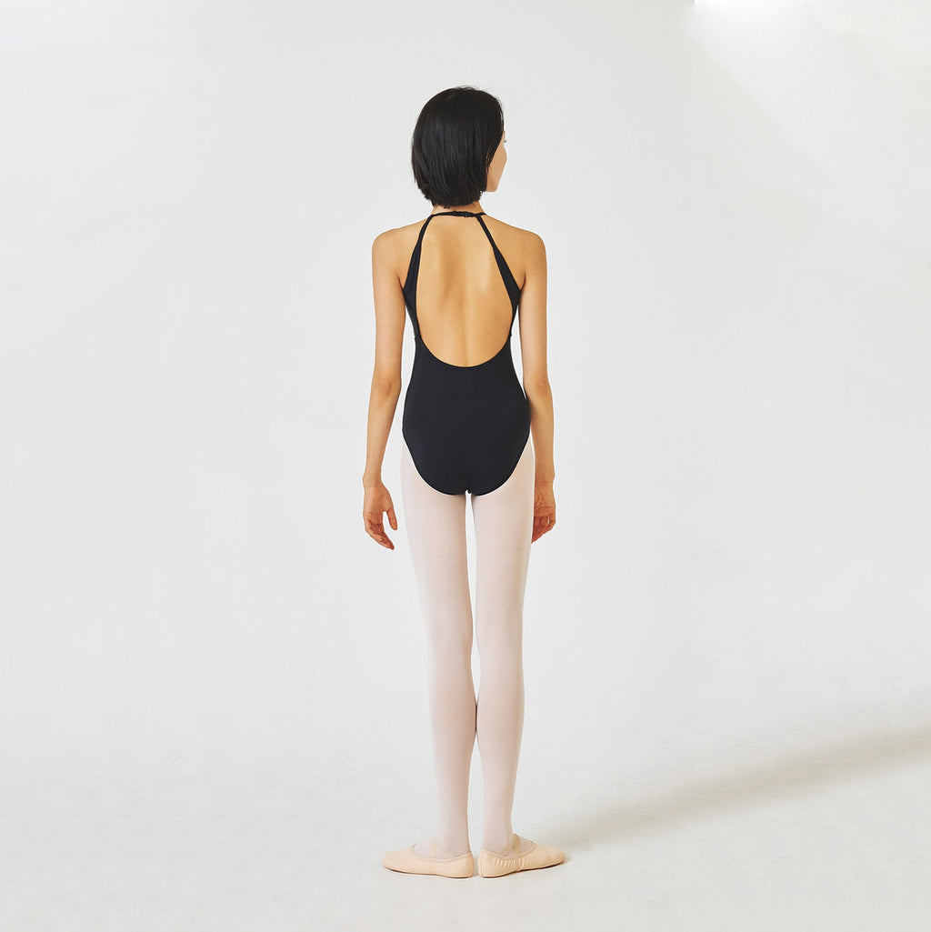 Angela Halterneck Black Premium Tactel Leotard/Black