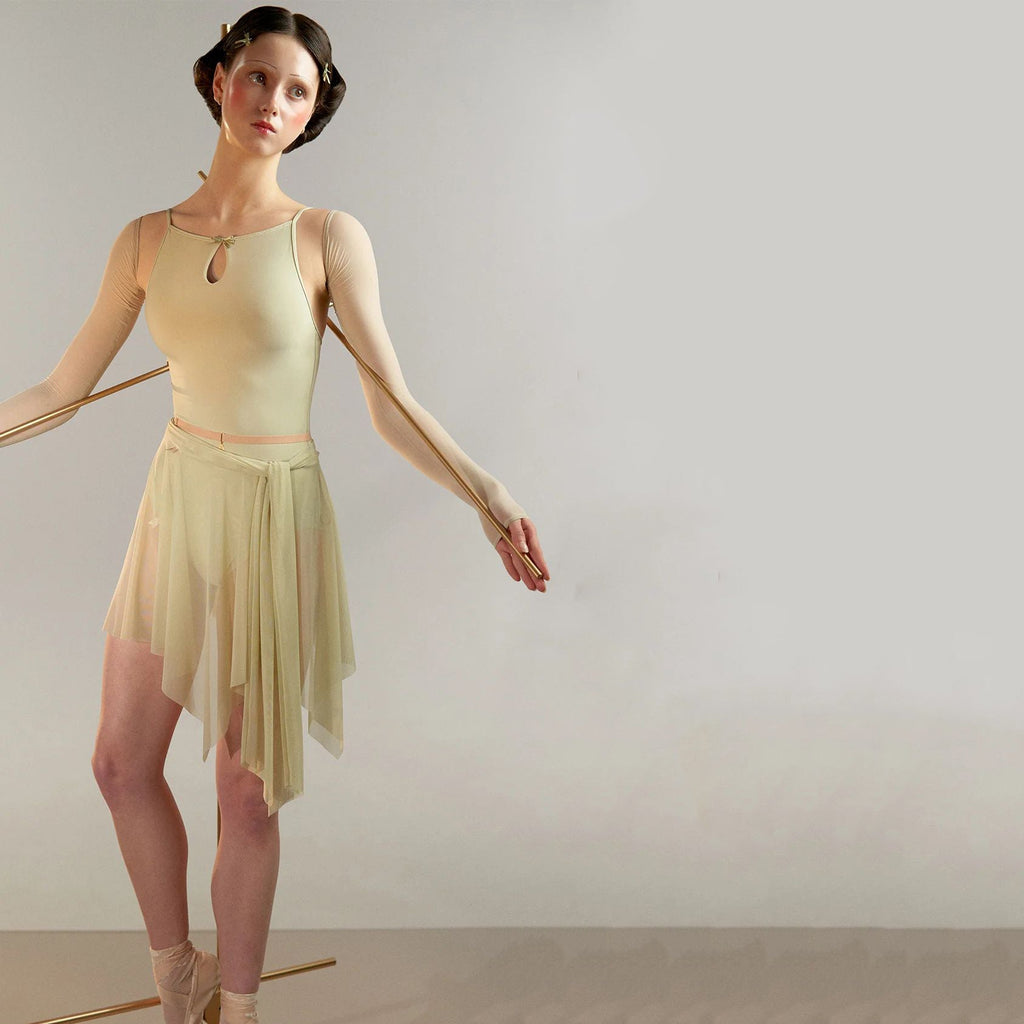 Women Green "BOW" Ballet Skirt(251SK62FT/green tea)