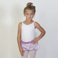 Girls White & Purple Ballet Shorts