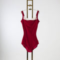Women Red Ballet Onesies(Beatrice Velvet Leotard/RED)