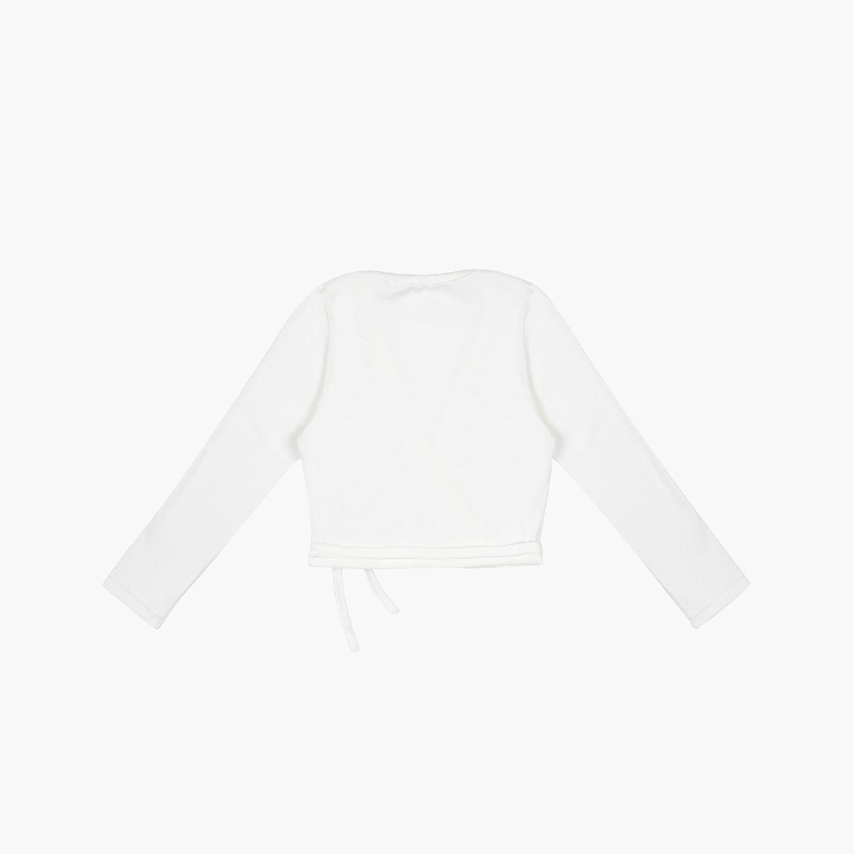 Girls White Ballet Wrap Cardigan