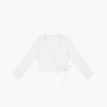 Girls White Ballet Wrap Cardigan
