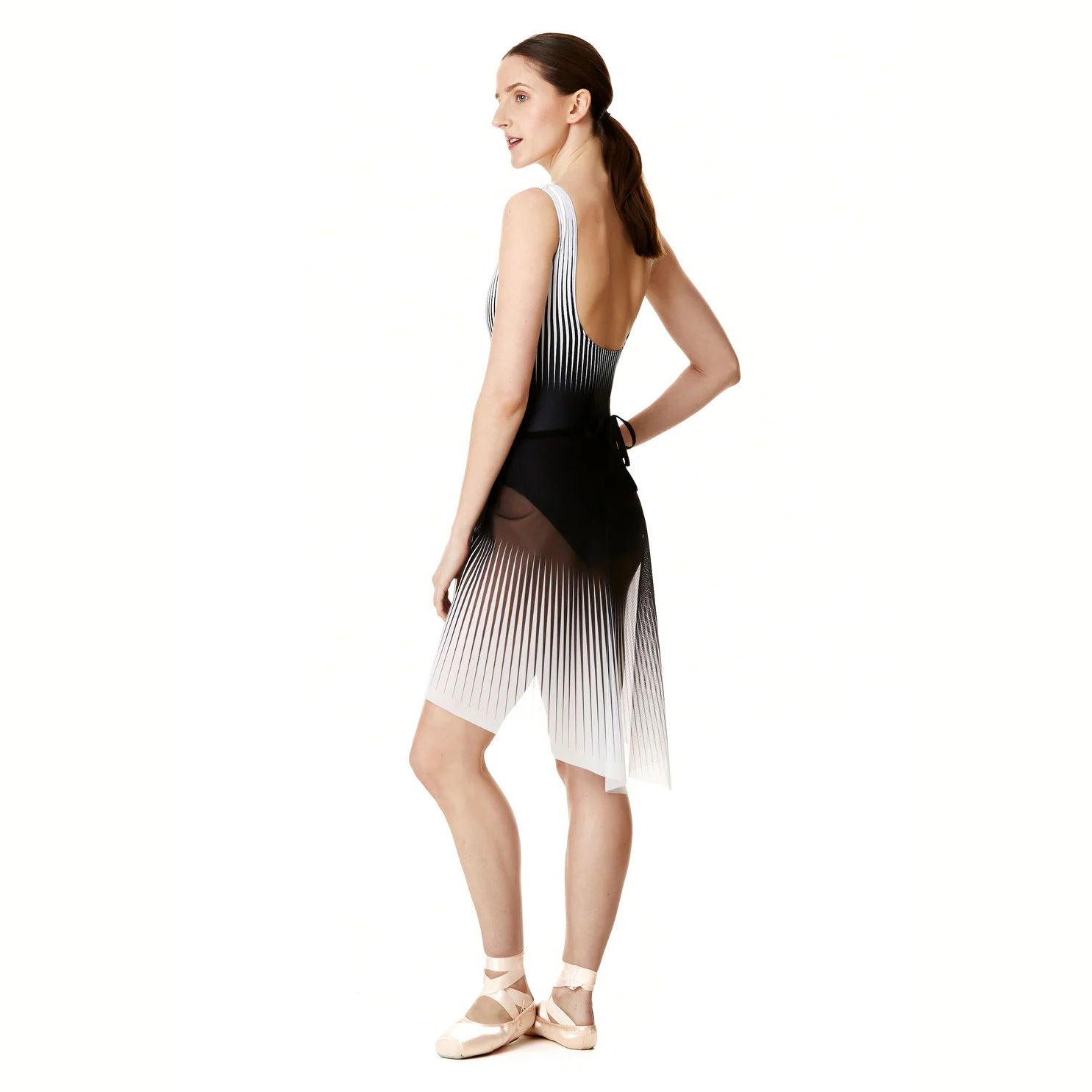 Women Black & White Ballet Skirt(CASCADE SKIRT/BLACK TO WHITE)