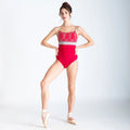 Girls Bright Pink Embroidered Ballet Onesies