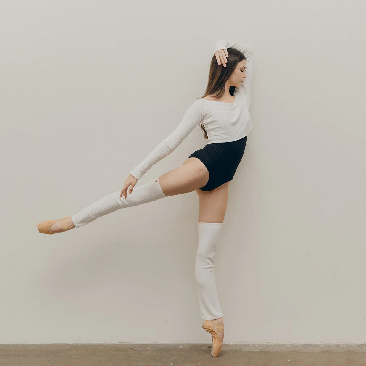 Girls White Ballet Top