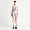 Girls Light Grey Ballet Onesies