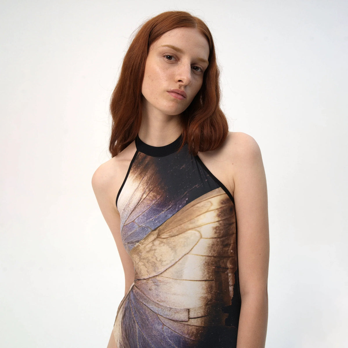 Women Gold Halter Ballet Onesies(R7_26.3/Caligo - Halter)