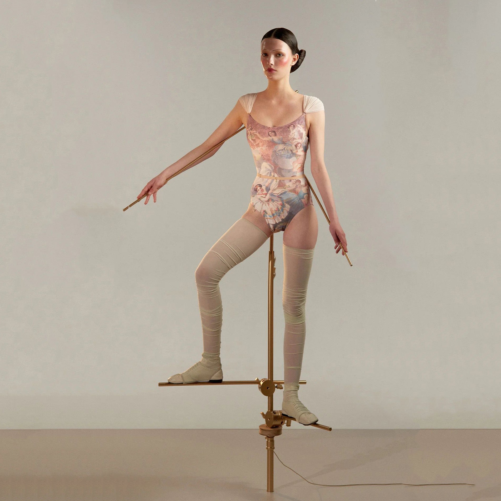 Women Light Pink"ROCOCO"Ballet Onesies(251LE74VD/pearl blush)