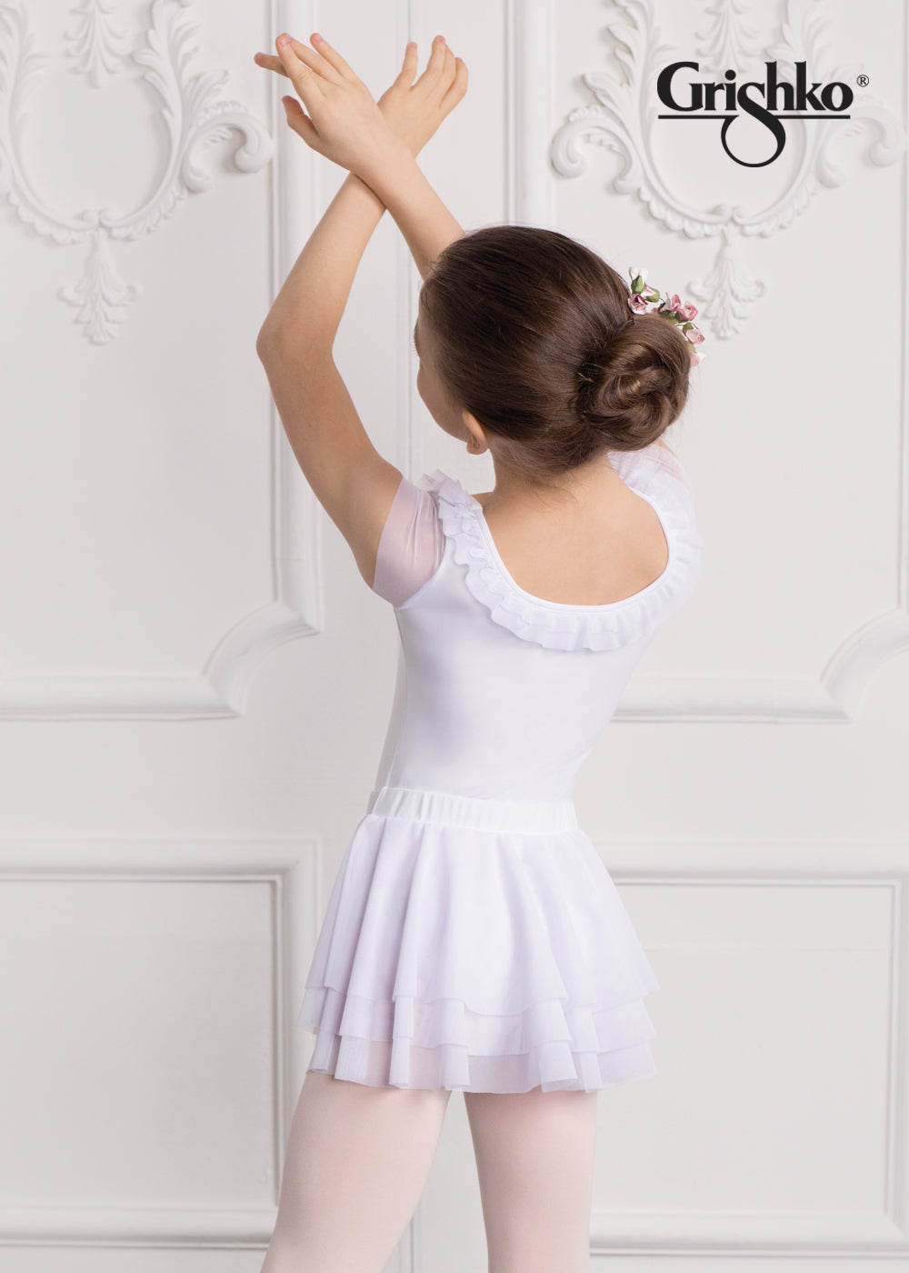 Girls White Ballet Onesies