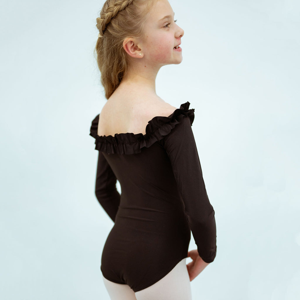 Girls Black Ballet Onesies(1829/Black)