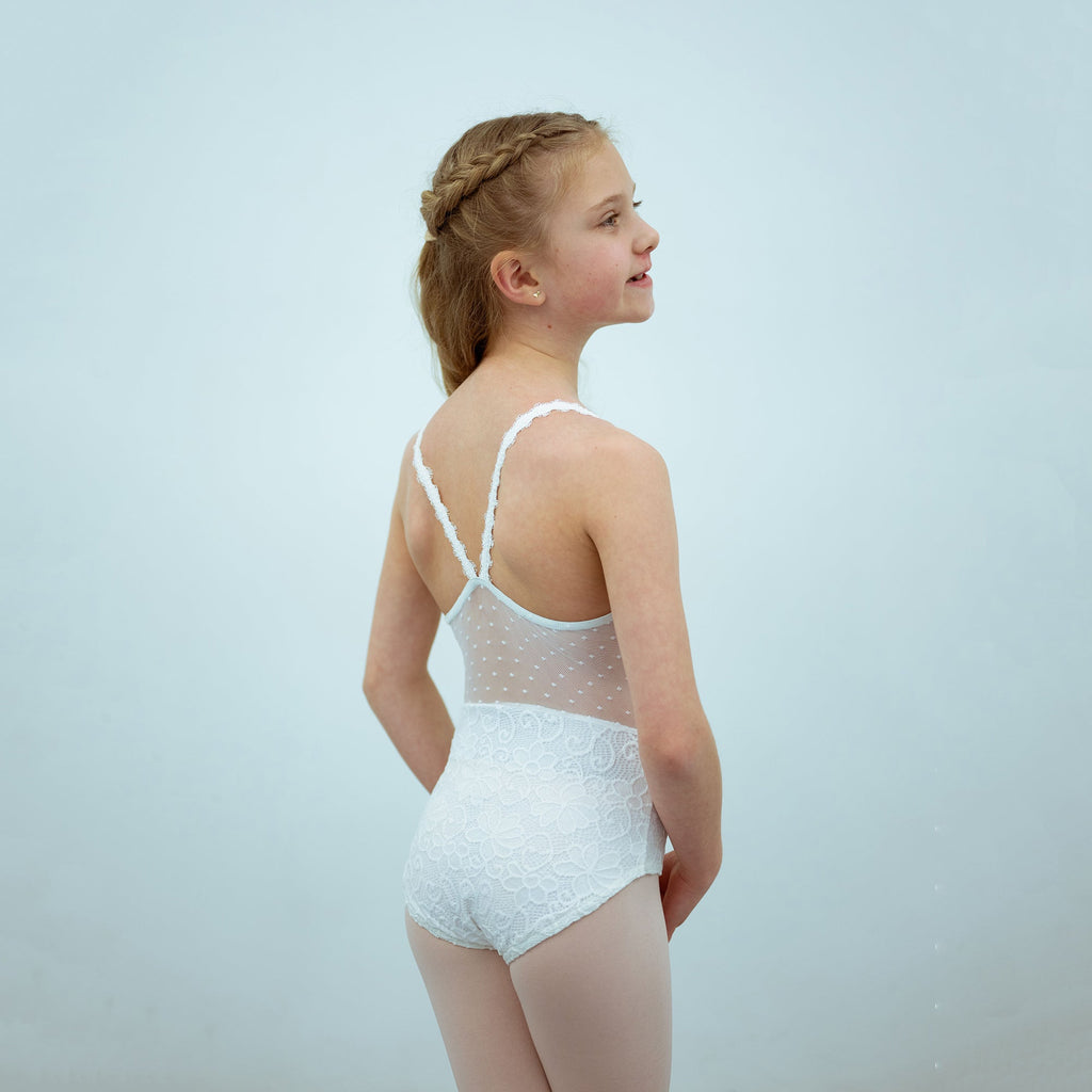 Girls White Ballet Onesies(1724/White)