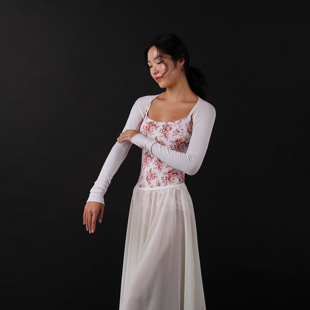 Women White Ballet Shoulder Warmers(Elle Basics Shrug/CREAM)
