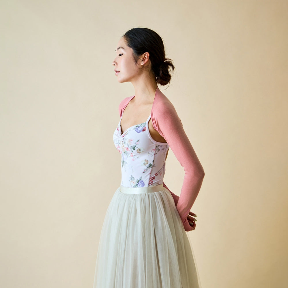 Women Pink Ballet Shoulder Warmers(Elle Basics Shrug /ROSE QUARTZ)