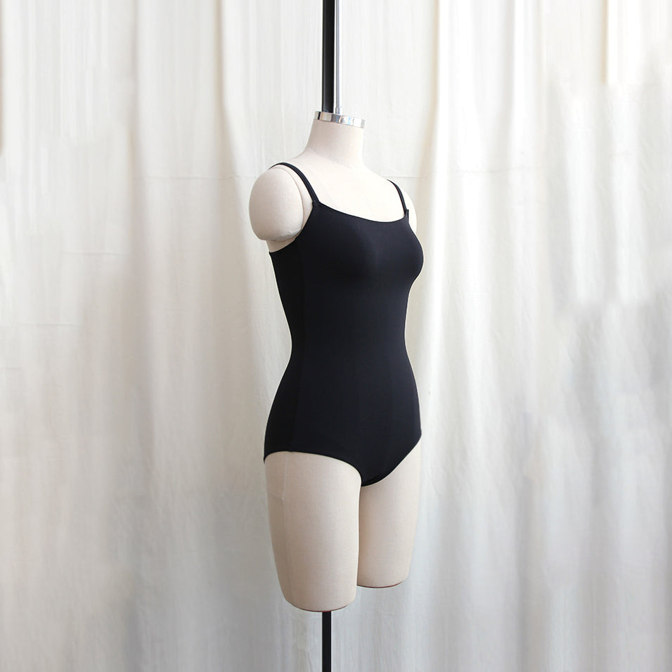 Women Black Ballet Onesies(Emilie Camisole Leotard/JET BLACK)