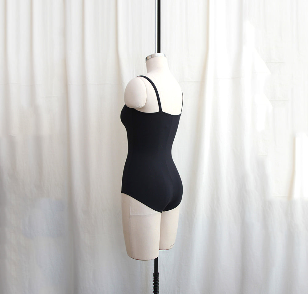 Women Black Ballet Onesies(Emilie Camisole Leotard/JET BLACK)