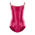 Girls Fuschia Velvet Ballet Onesies