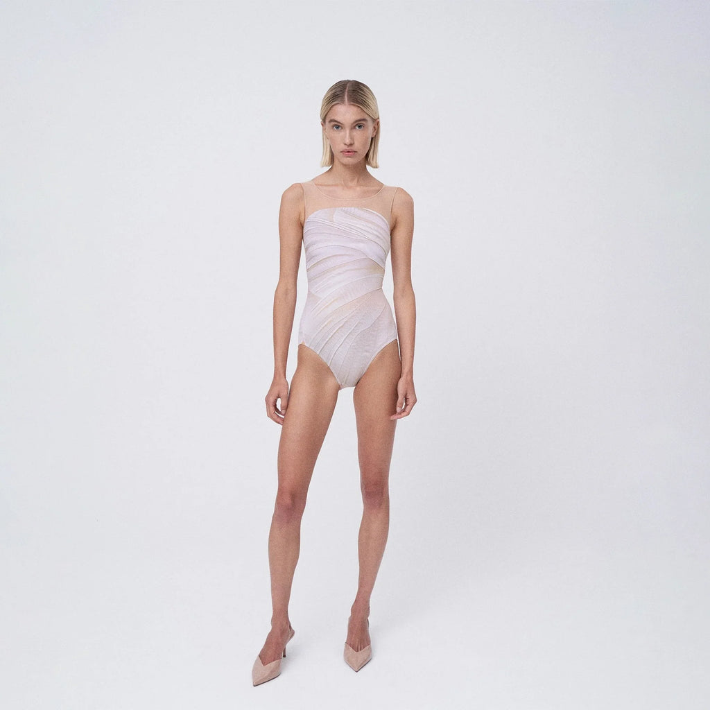 Women White Ballet Onesies(R4_25.13/Hekate Rosalia)