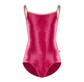 Girls Bright Pink "Daniela/V-Peony/N-Antique Rose" Velvet Ballet Onesies