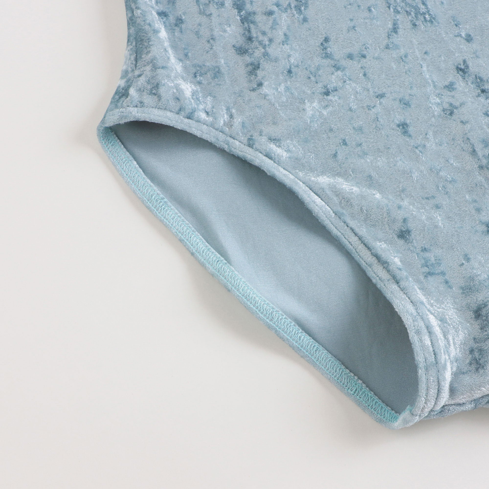 Girls Light Blue "Sarah/CV-Ice/CV-Ice" Velvet Ballet Onesies