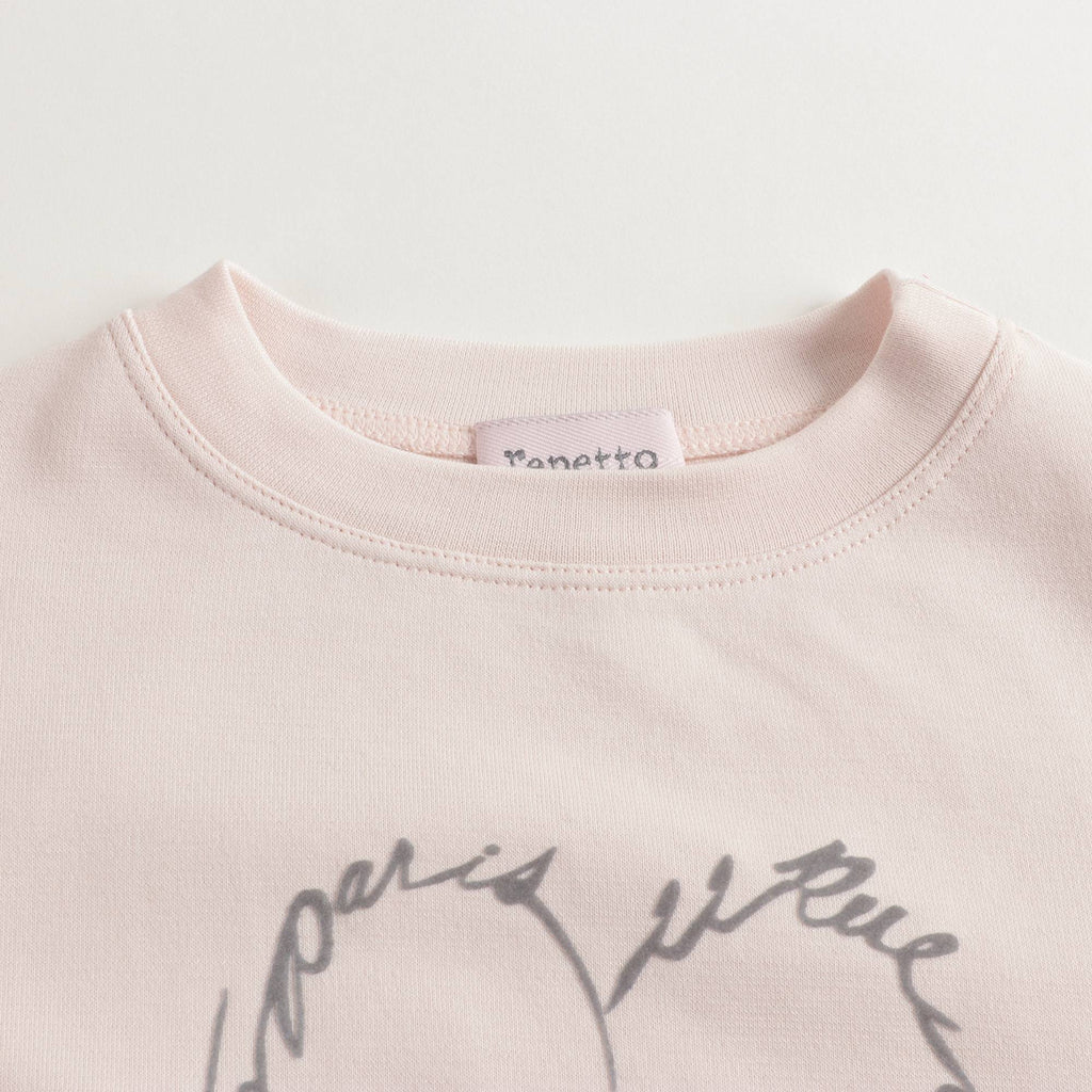 Girls Pink Cotton Sweatshirt