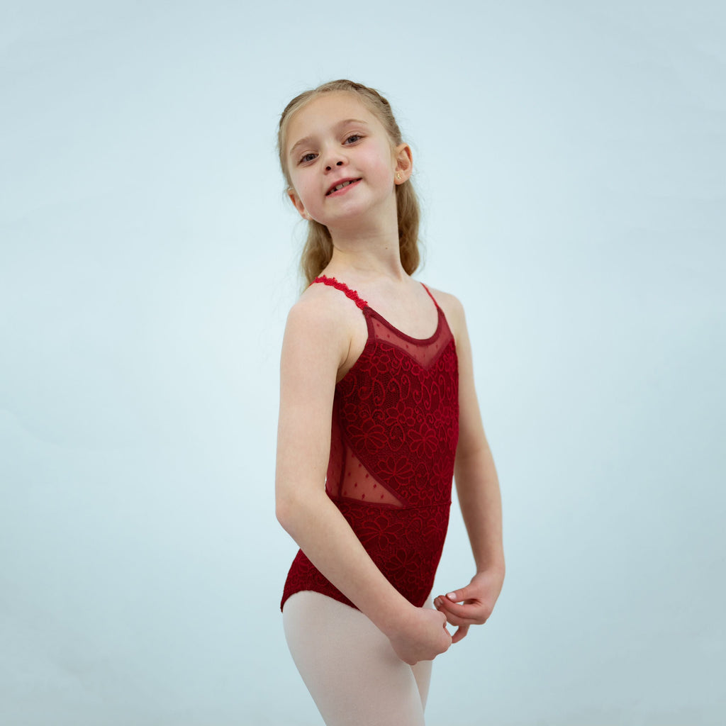 Girls Red Ballet Onesies(1724/Red)